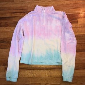 Pastel Tie Dye 1/4 Zip sweatshirt